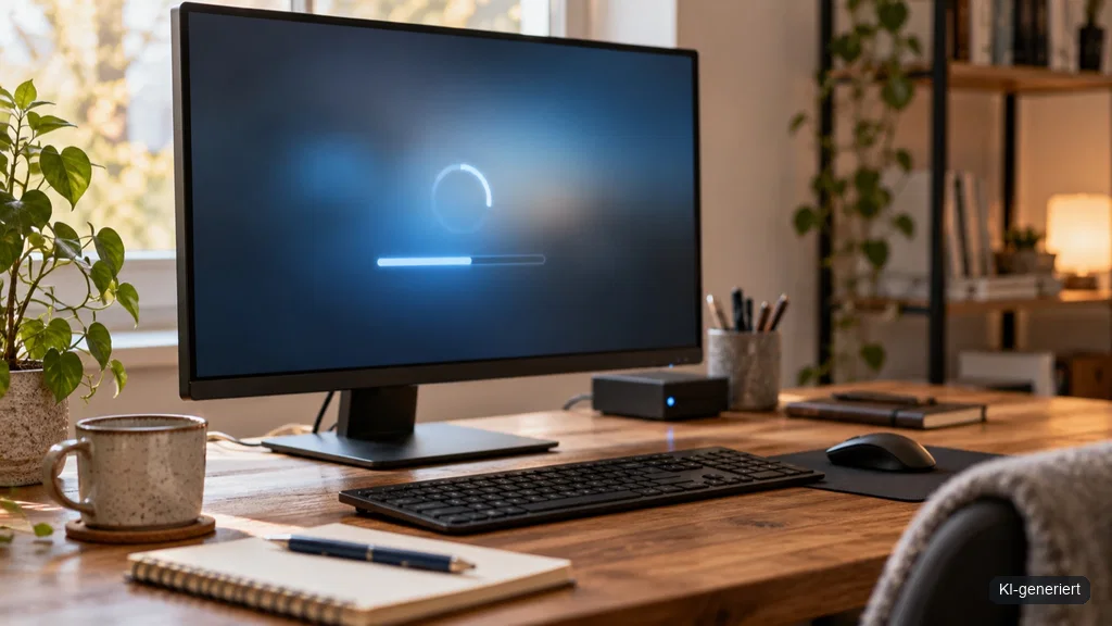 Monitor mit WordPress-Wartung und laufender Aktualisierung